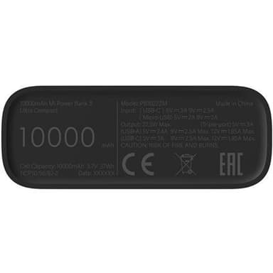 Xiaomi Mi Power Bank 3 Ultra Compact 10000 mAh, svart