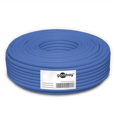 Goobay CAT 6A nätverkskabel, U/UTP, blå