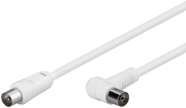 Vinklad antennkabel (80 dB), dubbelskärmad