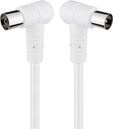 Goobay Vinklad antennkabel (80 dB), dubbelskärmad