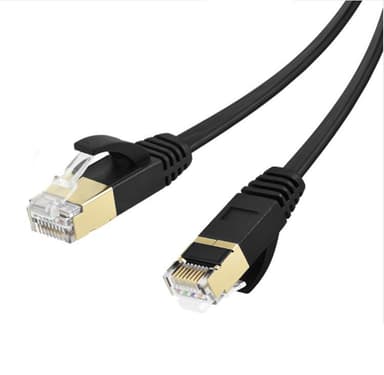 Ethernet Cat 6 nätverkskabel 10 meter Svart