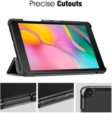 Samsung Galaxy Tab A (10.1") Tri-Fold fodral konstläder Svart