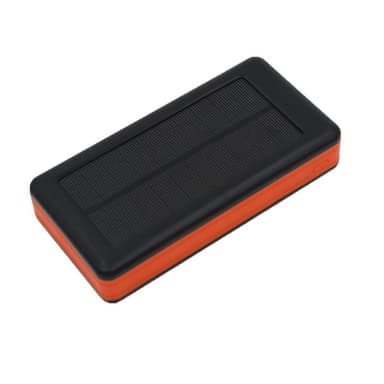 Solcellsladdare powerbank med solceller 20000 mAh Svart/orange