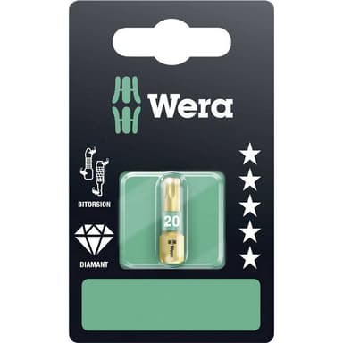Wera 867/1 BDC SB SiS Torx-Bit T 20 Verktygsstål