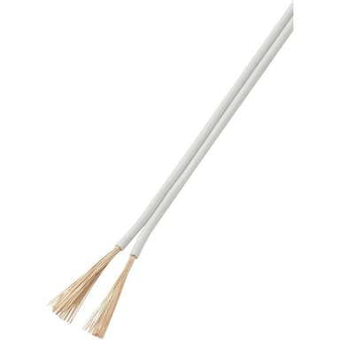 TRU COMPONENTS 93030c508 Flätad kabel 2 x 0.50 mm² Vit