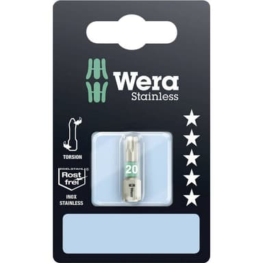 Wera 3867/1 TS SB SiS Torx-Bit T 20 Rostfritt stål D