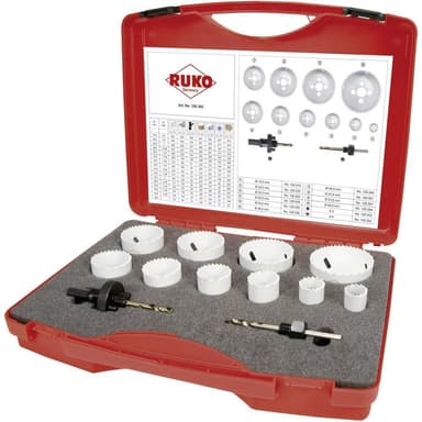 RUKO 126303 Hålsågset 12 delar 19 mm, 22 mm, 25 mm, 29