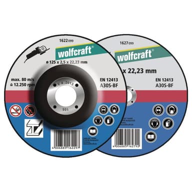 Kapskiva bockad 125 mm 22.23 mm Wolfcraft 1622300 5 st