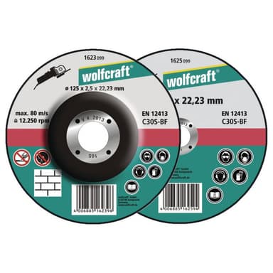 Kapskiva bockad 125 mm 22.23 mm Wolfcraft 1623300 5 st