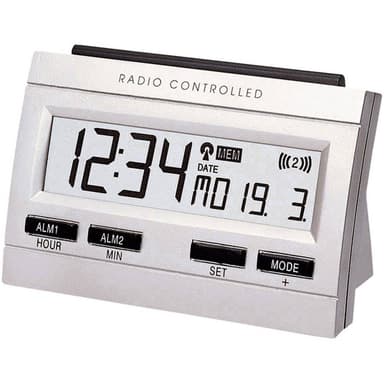 Techno Line 02991 DCF Väckarklocka Silver Larmtider 2