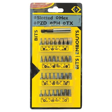 C.K. T4520 Bit-Set 33 delar Stjärnspår Pozidriv, Spår,