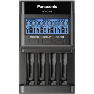 Panasonic BQ-CC65 Batteriladdare NiMH AAA (R03), AA