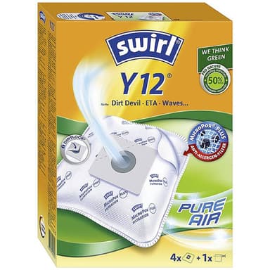 Swirl Y 12 MicroPor® PLUS AirSpace® Dammsugarpåsar 4 st