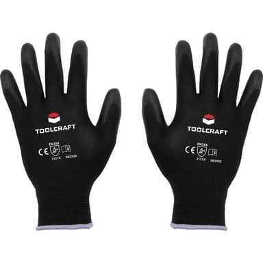 Nylon, Polyuretan Arbetshandske Storlek (handskar): 10