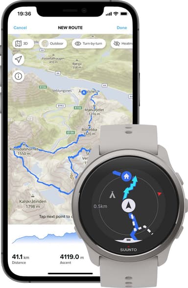 Suunto 5 Peak multisportklocka, 43mm (ridge sand)