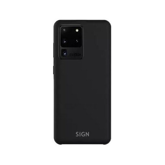 SiGN Liquid Silicone Case för Samsung Galaxy S20 Ultra, svart