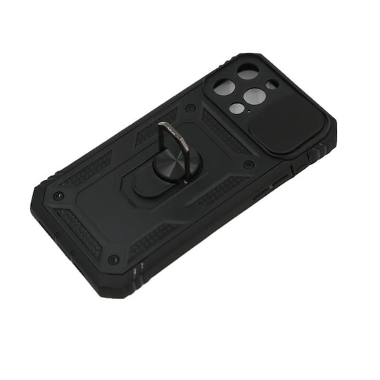 iPhone 13 Pro Max Skal med ringhållare PC/TPU Svart