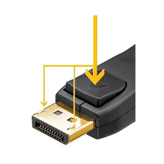 Goobay 65923 DisplayPort-anslutningskabel 1.2, guldpläterad, 2m