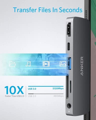 Anker PowerExpand 6-i-1 USB-C hubb