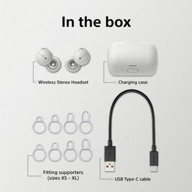 Sony LinkBuds true wireless in-ear hörlurar (vita)
