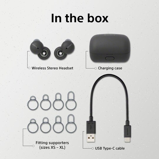 Sony LinkBuds true wireless in-ear hörlurar (gråa)