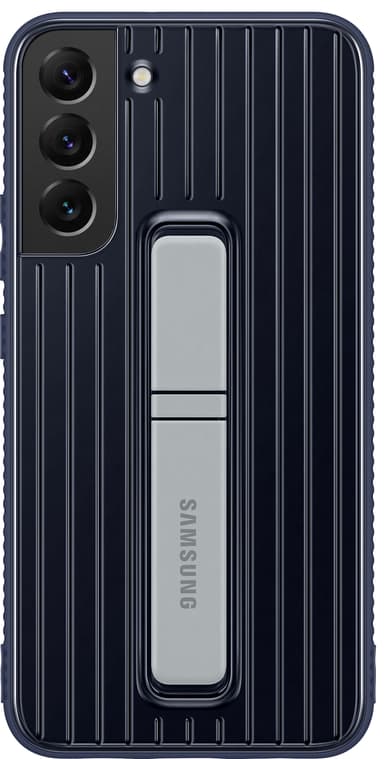 Samsung S22 Plus skyddsfodral med ställ (marinblått)