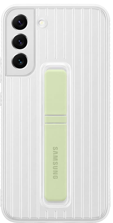 Samsung S22 Plus skyddsfodral med ställ (vitt)