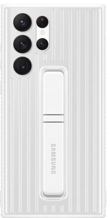 Samsung S22 Ultra skyddsfodral med ställ (vitt)