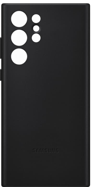 Samsung Leather Galaxy S22 Ultra fodral (svart)