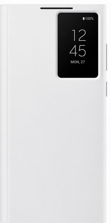 Samsung Clear View Galaxy S22 Ultra fodral (vit)