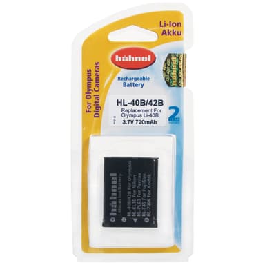 Hähnel HL-40B/42B Li-ion kamerabatteri (Olymp. Li-40B) Hähnel HL-40B/42B Li-ion kamerabatteri (Olymp. Li-40B)