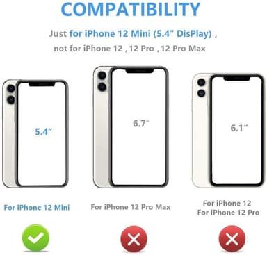 iPhone 12 Mini magnetiskt fodral PU/TPU Mörkbrun