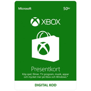 Microsoft Xbox Live Gift Card 50 Sek Xone X360 Spel Elgiganten