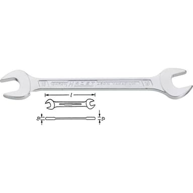Dubbelskruvnyckel 4 - 5 mm DIN 3110, DIN ISO 10102