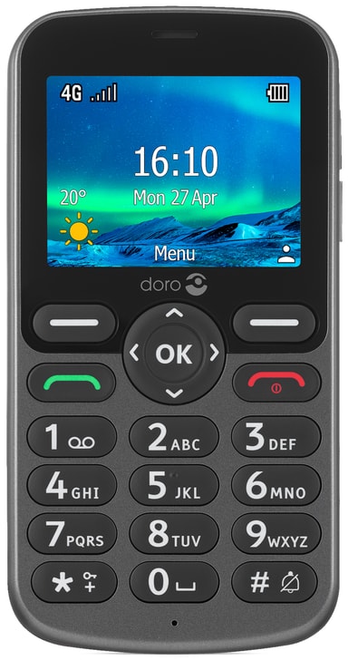 Doro 5861 mobiltelefon (grafit)