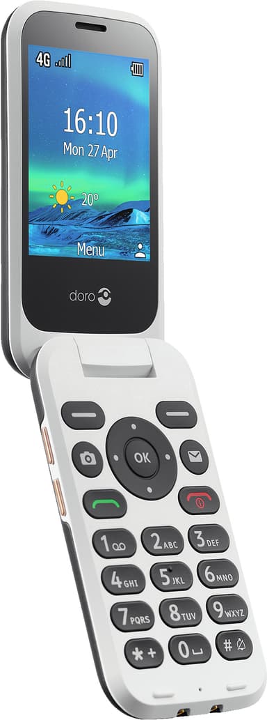 Doro 6881 mobiltelefon (svart/vit)