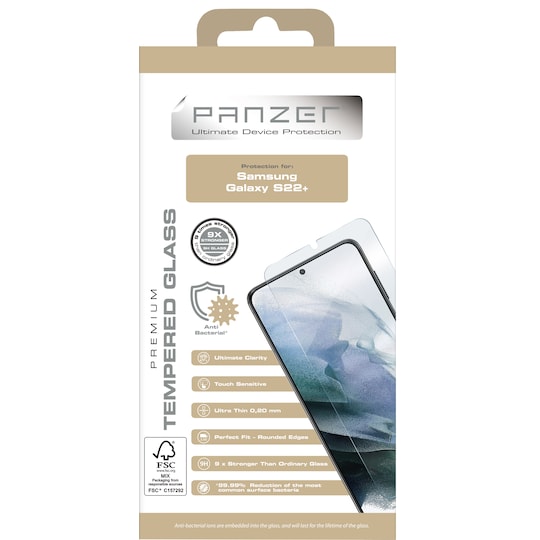 Panzer härdat skärmskydd för Samsung Galaxy S22 Plus