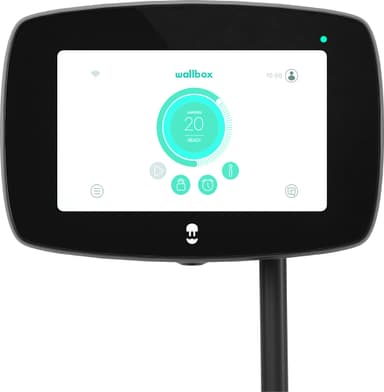 Wallbox Commander elbilsladdare  2 typ 2 kabel 7 m (svart)