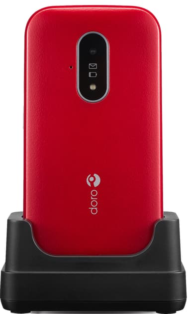 Doro 6821 mobiltelefon (röd/vit)