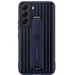 Samsung S22 skyddsfodral med ställ (marinblått)