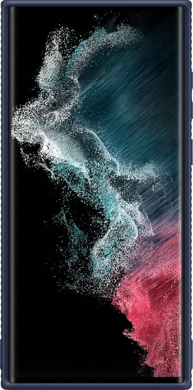 Samsung S22 Ultra skyddsfodral med ställ (marinblått)