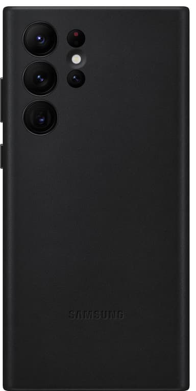 Samsung Leather Galaxy S22 Ultra fodral (svart)