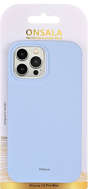 Onsala iPhone 13 Pro Max silikonfodral (ljusblå)