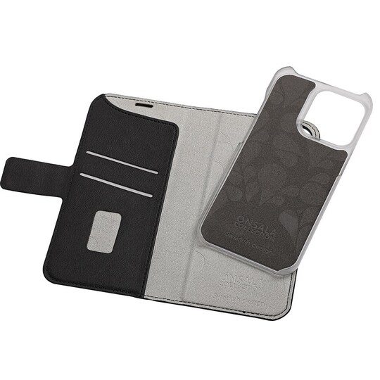 Onsala iPhone 13 Pro plånboksfodral (Midnight Black)
