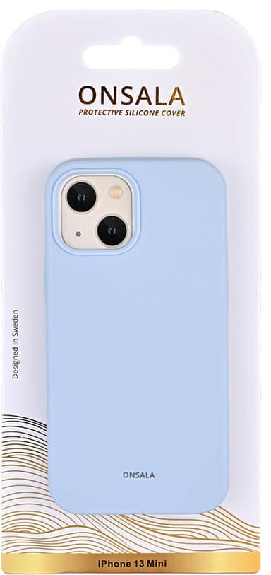 Onsala iPhone 13 mini silikonfodral (ljusblått)