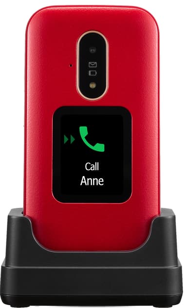 Doro 6881 mobiltelefon (röd/vit)