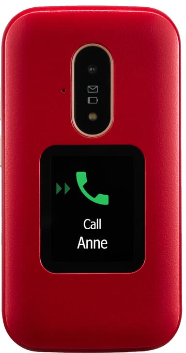 Doro 6881 mobiltelefon (röd/vit)