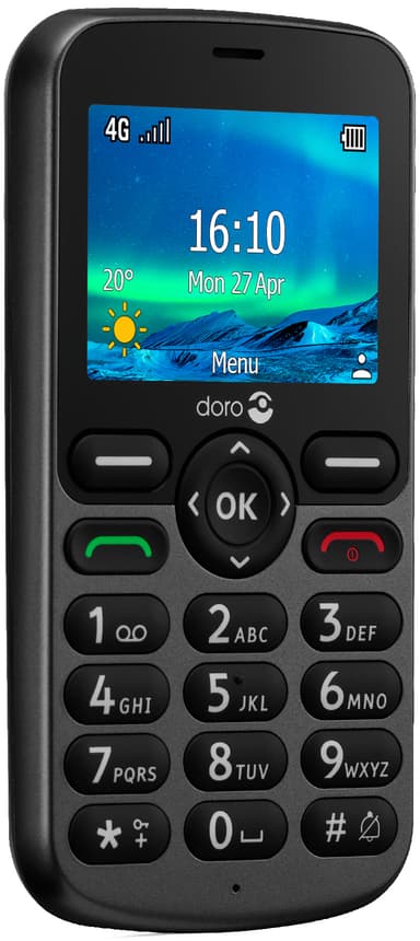 Doro 5861 mobiltelefon (grafit)
