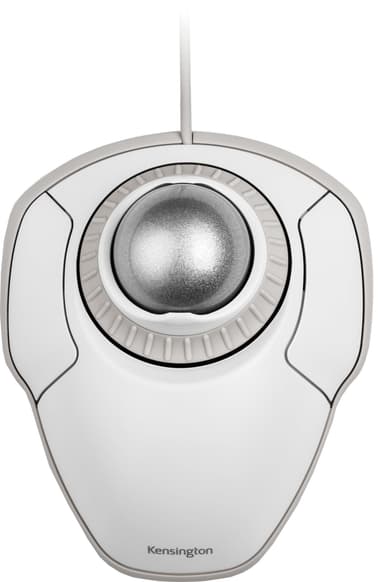 Kensington Orbit Wired mus med Scroll Ring trackball (vit)
