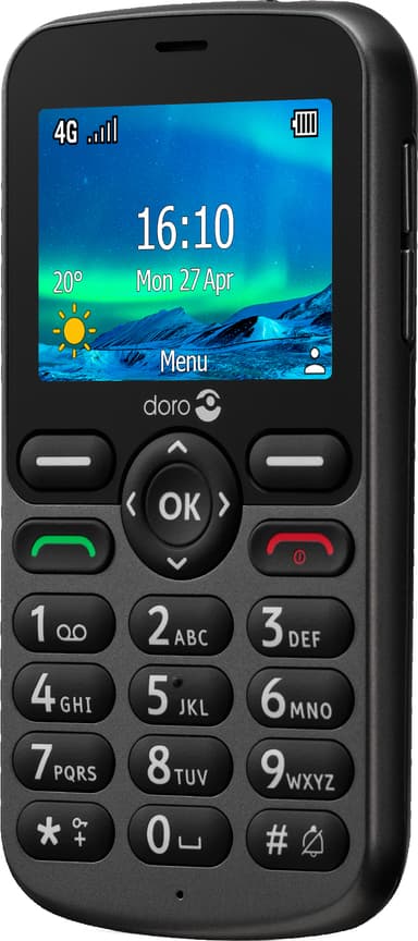 Doro 5861 mobiltelefon (grafit)